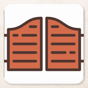 saloon square paper coaster