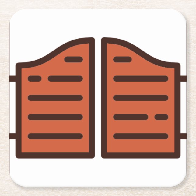 saloon square paper coaster (Front)