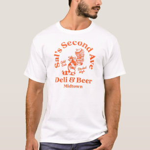 "Sal's Second Ave Deli & Beer" Cool NYC Deli Art T-Shirt