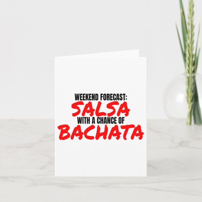 Salsa Bachata Dance Weekend Forecast Bachata Salsa Card (Front)