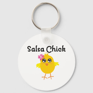 Salsa Chick Keychain