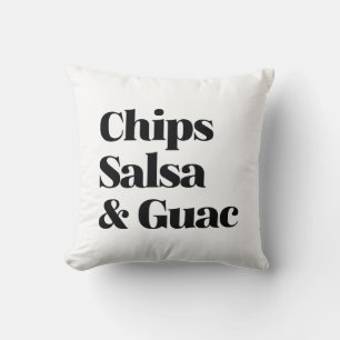 Salsa Chips And Guac Throw Pillow