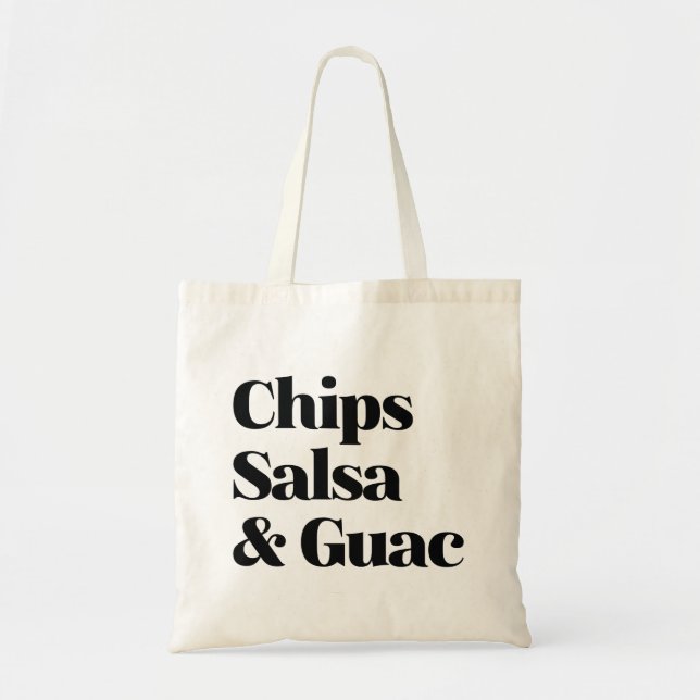 Salsa Chips And Guac Tote Bag (Front)