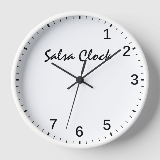 Salsa Clock - Funny Salsa Dancing Time Dance Humou (Front)