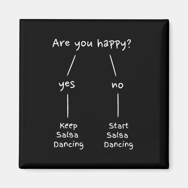 Salsa Dance Are You Happy Dancing Latin Dancer Sal Magnet (Front)