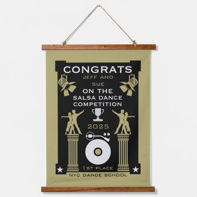 Salsa Dance Competition Winners Hanging Tapestry (Front)