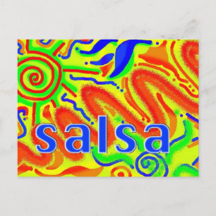 Salsa dance fun - carte postale