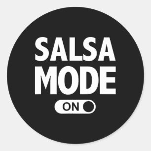 Salsa Dance Funny Dancing Mode On  Classic Round Sticker