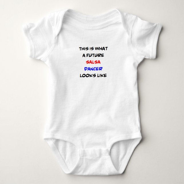 salsa dancer, future baby bodysuit (Front)