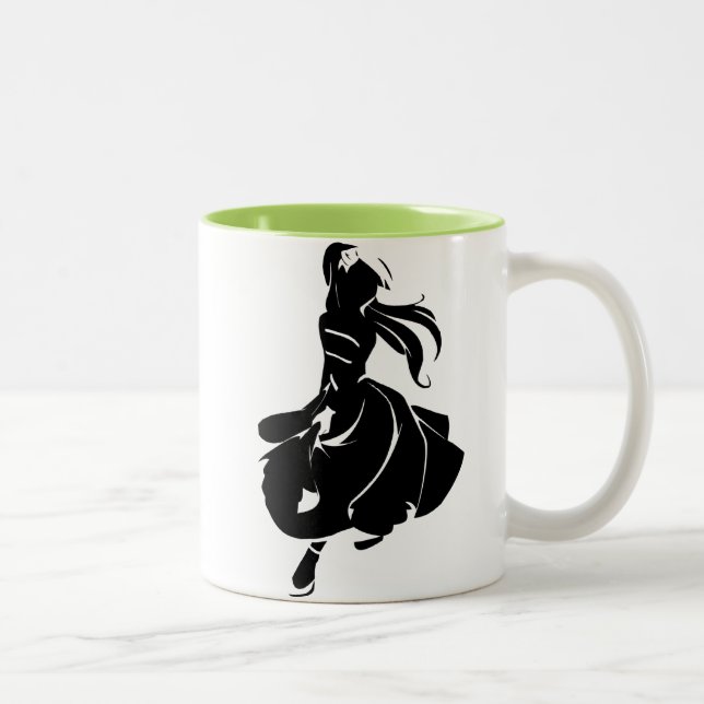 Salsa Dancer Gift Two-Tone Coffee Mug (Right)