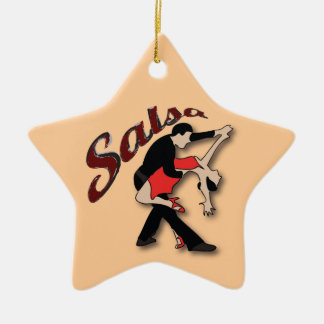 Salsa Dancers Ceramic Ornament