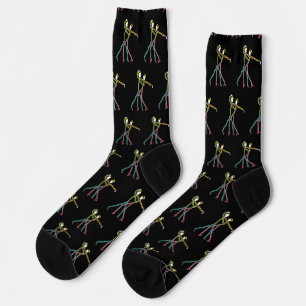 Salsa Dancing Figures Socks