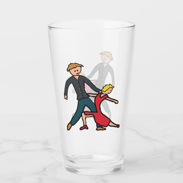 Salsa Dancing Glass (Front)