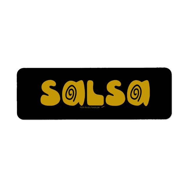 Salsa Dancing Gold Swirls personnalisable (Devant)