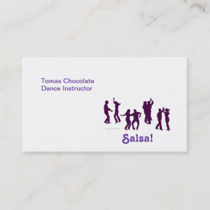 Salsa Dancing Poses Silhouettes Custom Business Card