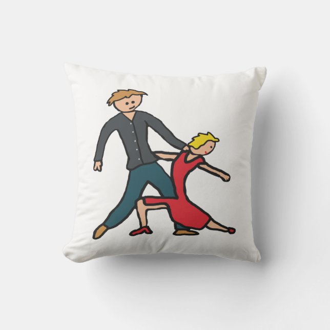 Salsa Dancing Throw Pillow (Front)