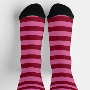 Salsa Flamingo Pink Stripe Socks