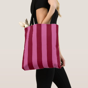 Salsa Flamingo Pink Stripe Tote Bag