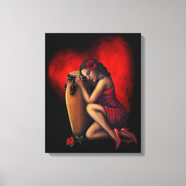Salsa Heartbeat Canvas Print (Front)
