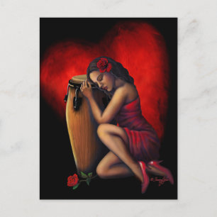 Salsa Heartbeat Postcard