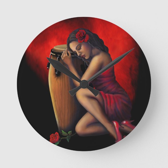 Salsa Heartbeat Round Clock (Front)