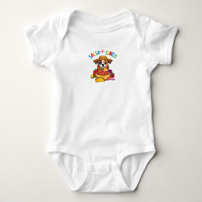 Salsa Into Cinco Baby Bodysuit (Front)