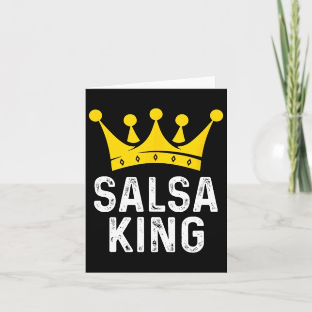 Salsa King - Salsa Dancer Dancing Gift For Ballroo Card (Front)