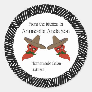 Salsa Label Modern Frame Personalize