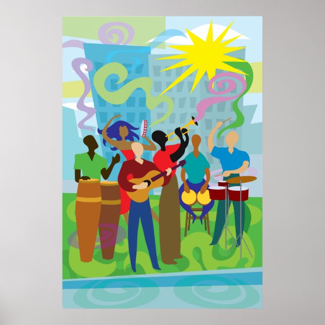 Salsa Musicians Poster (Front)