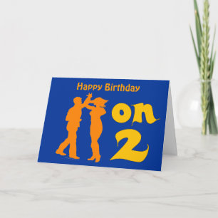 Salsa On Two Dancing Silhouettes Customizable Card