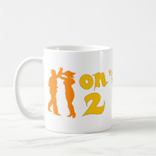 Salsa On Two Dancing Silhouettes Customizable Coffee Mug