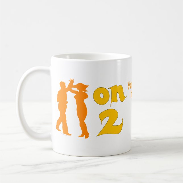 Salsa On Two Dancing Silhouettes Customizable Coffee Mug (Left)