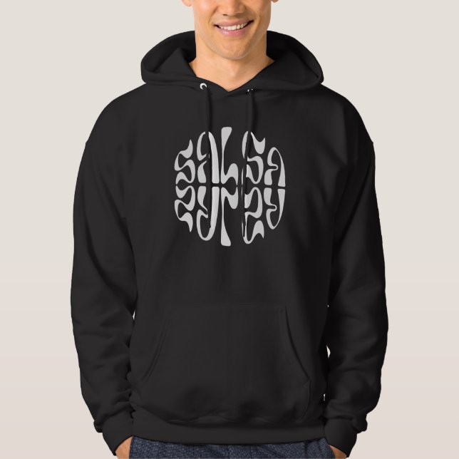 Salsa Pulse Circular Typography Hoodie (Front)