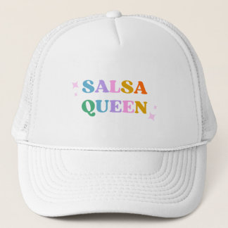 salsa queen typography colorful retro modern trucker hat