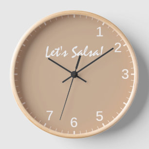 Salsa Rhythm Clock - Latin Dance Steps Beige