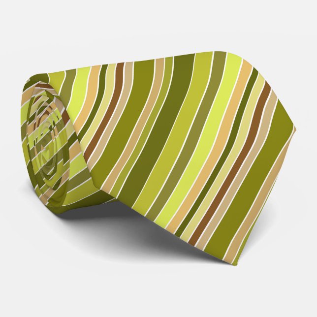 Salsa Verde with Tortilla Chips Stripes  Tie (Rolled)
