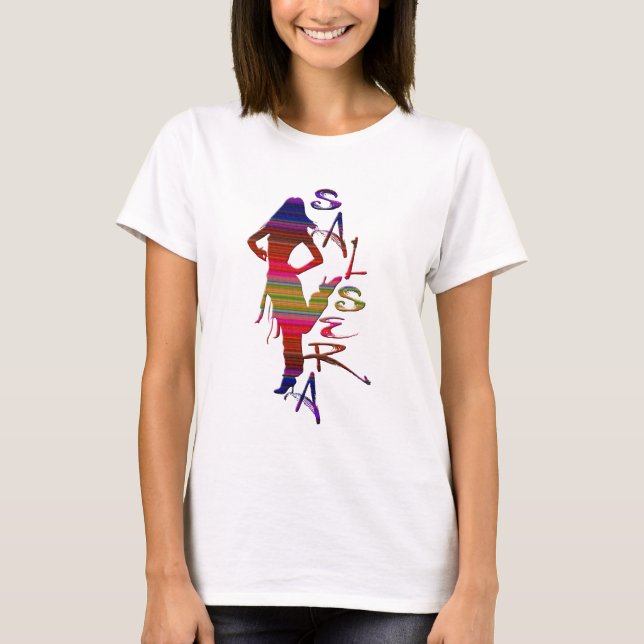 SALSERA - T-SHIRT DE SALSA AVEC LA FILLE DE DANSE (Devant)
