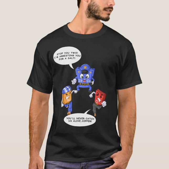 Salt and Copper Periodic Table T-Shirt (Front)