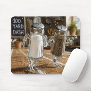 Salt and Pepper 100 Yard Dash Race Mouse Pad