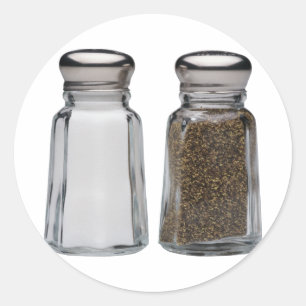 Salt and Pepper Classic Round Sticker