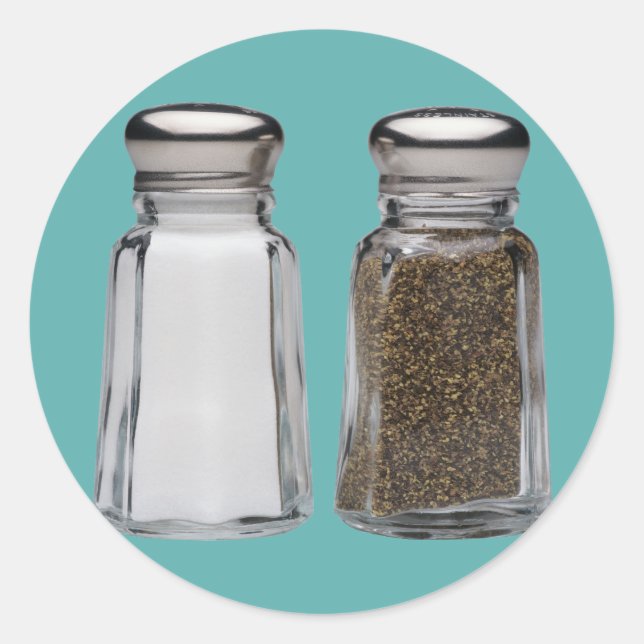 Salt and Pepper Classic Round Sticker (Front)