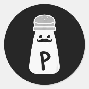 Salt And Pepper Halloween Costumes  Classic Round Sticker