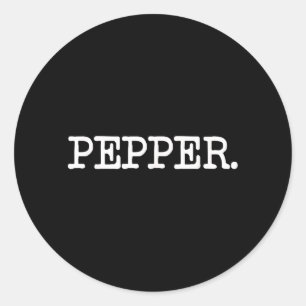 Salt and PEPPER Shaker Funny Matching Halloween Classic Round Sticker