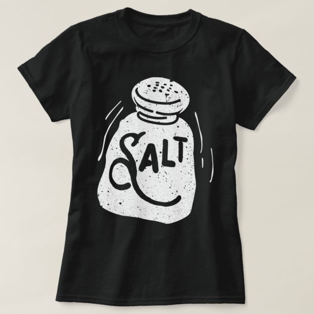 Salt and Pepper' Shaker Matching Halloween Costume T-Shirt (Design Front)