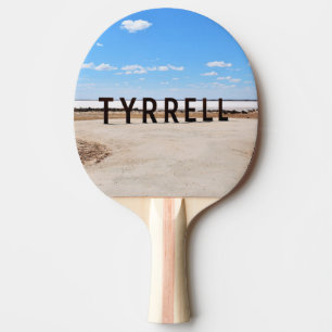 Salt and Sky at Lake Tyrrell Australia Ping Pong Paddle