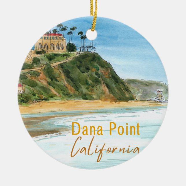 Salt Creek Beach, Dana Point, California Ceramic Ornament (Front)