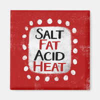 Salt Fat Acid Heat Refrigerator Magnet