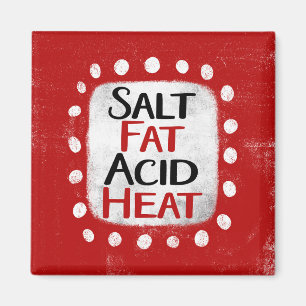 Salt Fat Acid Heat Refrigerator Magnet