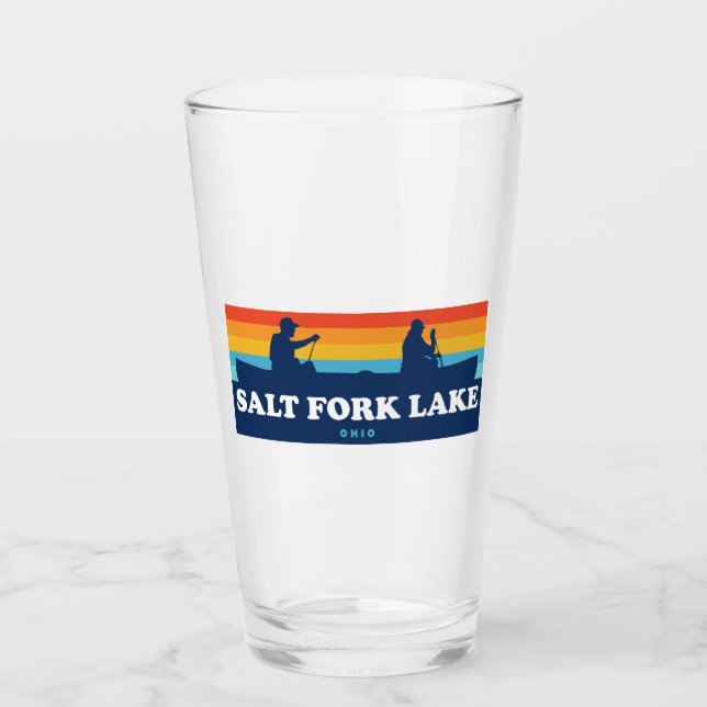 Salt Fork Lake Ohio Canoe Glass (Front)