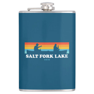 Salt Fork Lake Ohio Canoe Hip Flask